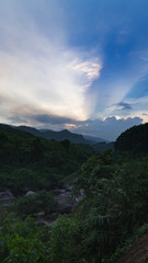 Vietnamese mountain landscape, amazing view from the top 