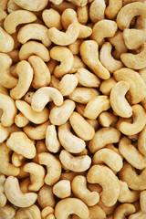 Organic Cashew with no shell on a background
