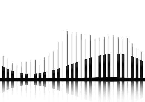 Vector : Piano keyboard equlizer concept on white background