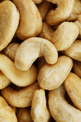 Organic Cashew with no shell on a background