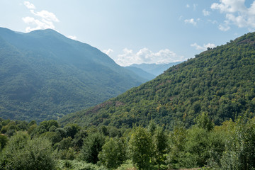 Fototapeta na wymiar Baqueira mountains in summer, Valle de Aran
