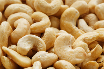Organic Cashew with no shell on a background