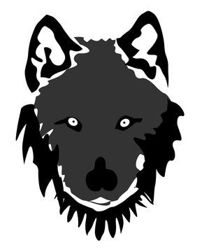 Vintage wolf face logo emblem template for business design vector eps 10