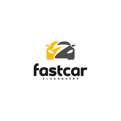 Fast Car Automotive Logo Design Template. Electric car logo vector
