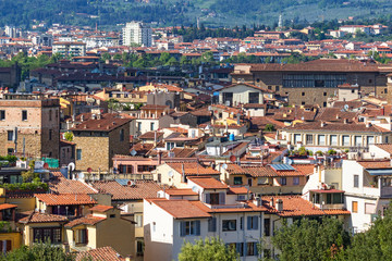 Fototapeta na wymiar View of Italian residential buildings