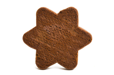 gingerbread star cookie isolated