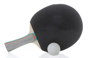 Ping pong. Table tennis rackets on a white isolated background. Sport game