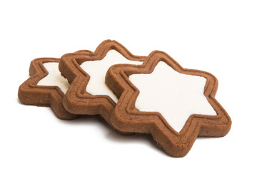 gingerbread star cookie isolated