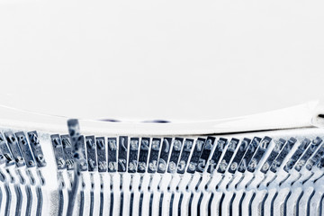 Alte Schreibmaschinentastatur und Schreibmechanik