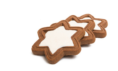 gingerbread star cookie isolated