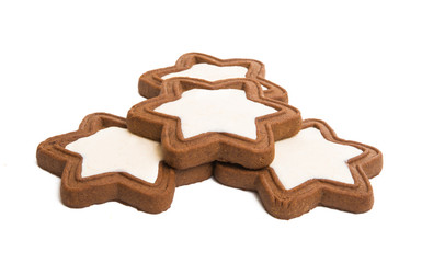 gingerbread star cookie isolated