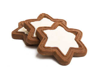 gingerbread star cookie isolated