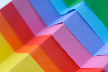 multicolored sheets of paper folded background