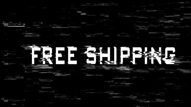 Free Shipping sign on screen