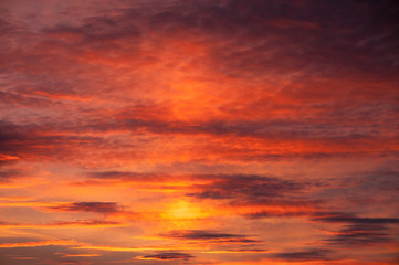 sunset sky pink blue