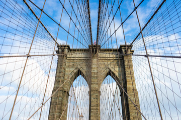 Naklejka premium Top of Brooklyn Bridge
