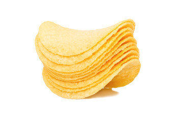 Stack of potato chips