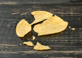 Broken potato chip