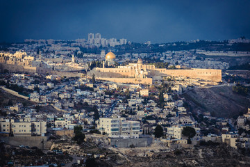 aerial view of Jerusalem 