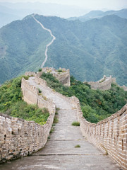 Long wall in mountains