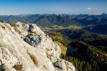 Fototapeta premium Abendpanorama in den bayrischen Alpen