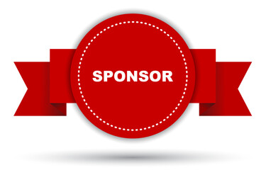 red vector banner sponsor