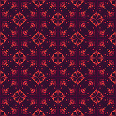 Vector floral damask seamless pattern. Elegant abstract art nouveau background. Classic flower motif texture.