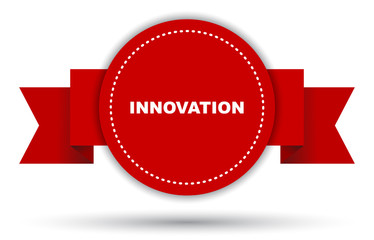 red vector banner innovation