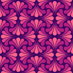 Elegant Damask Floral Vector Seamless Pattern. Decorative Flower Illustration. Abstract Art Deco Background.
