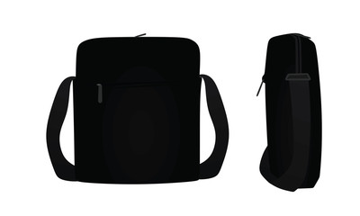 Black men handbag. vector illustration