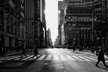 A crossing in New York - obrazy, fototapety, plakaty