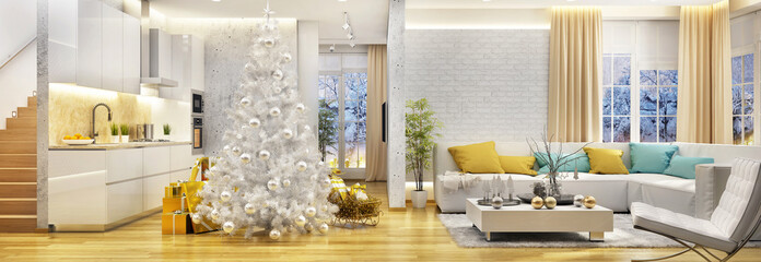 New Year in a beautiful house
