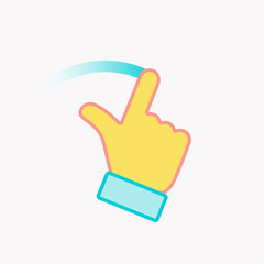 Screen swipe color vector illustration. Flat style design