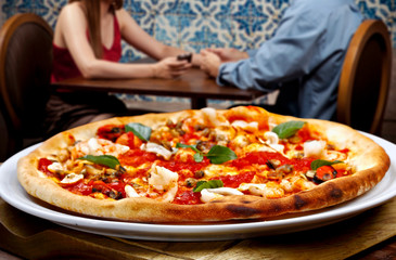 Delicious Seafood Pizza