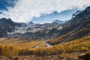 Mountains of the Caucasus range Arkhyz, Sofia waterfall, climbing mountains, Hiking and Hiking.