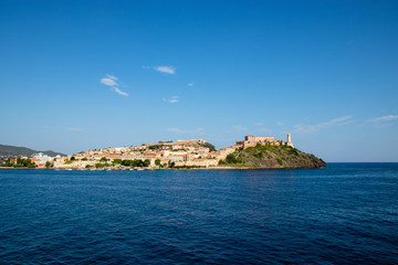 view of the island from the ship