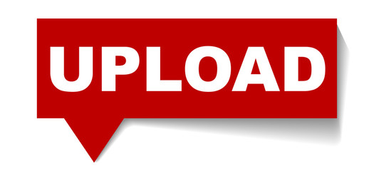 red vector banner upload