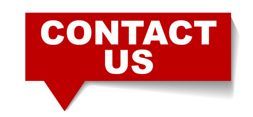 red vector banner contact us
