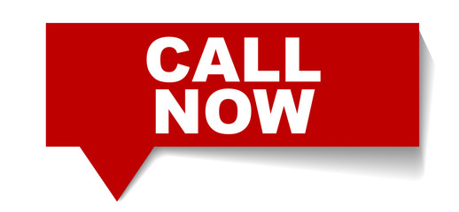 red vector banner call now