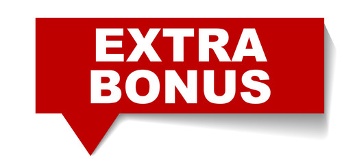 red vector banner extra bonus
