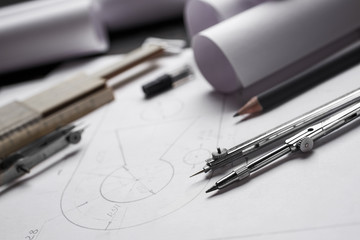 The workplace of the engineer who creates the project