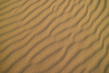 Impressive sand ripple pattern on the sand dune of Huacachina desert, Ica, Peru
