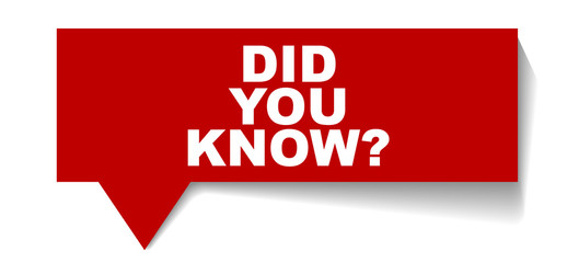 red vector banner did you know