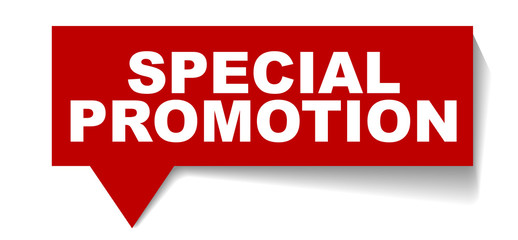 red vector banner special promotion