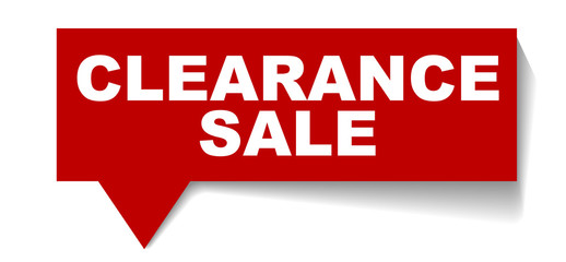 red vector banner clearance sale