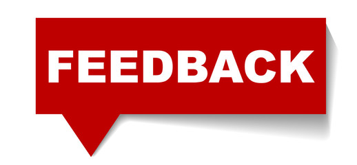 red vector banner feedback