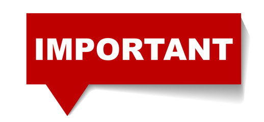 red vector banner important