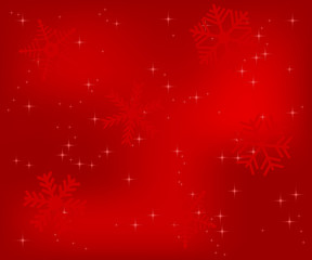 Fototapeta na wymiar Christmas red background with snowflakes