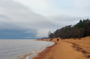 Beach on coast of Baltic sea.