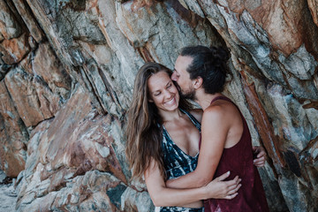 Lovely couple at picnic outdoor
